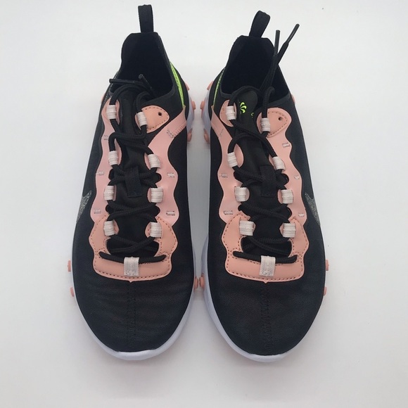 Nike Women's React Element 55 Premium Shoes Black - Picture 6 of 11